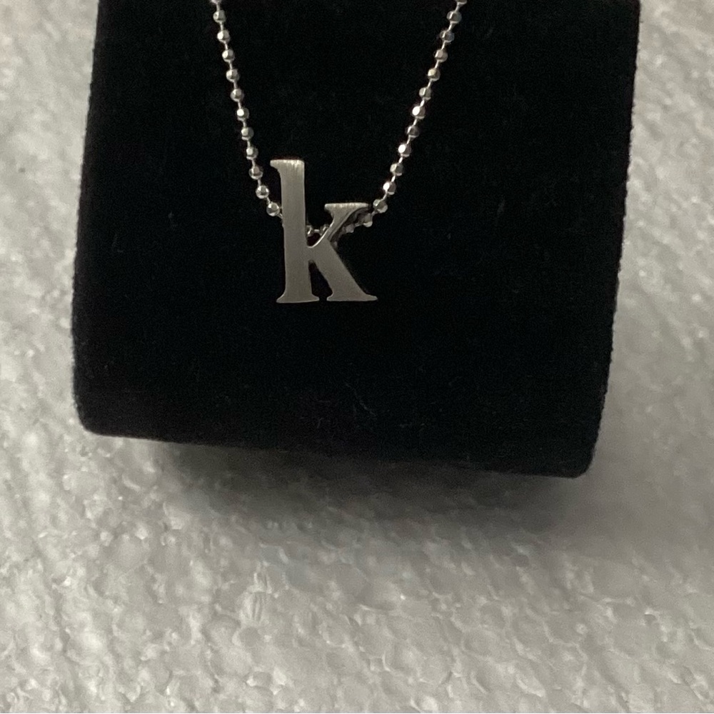 Alex Woo Sterling Silver Little Letter 'K' Necklace